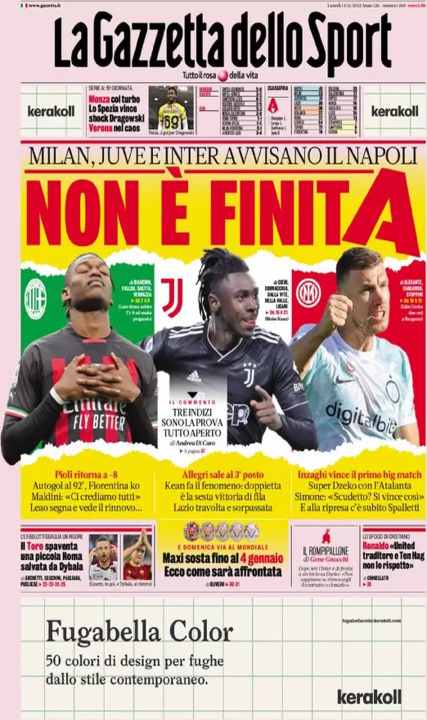 Le prime pagine dei giornali di oggi