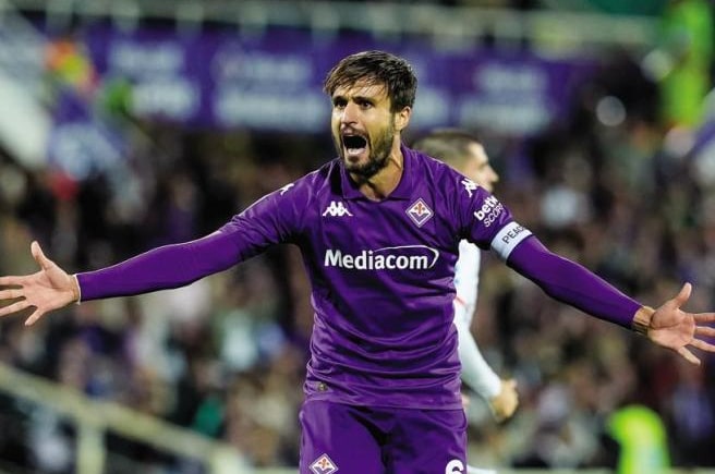 Fiorentina in campo contro il Nottingham Forest